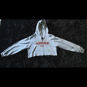 Cropped 49ers Reebok hoodie